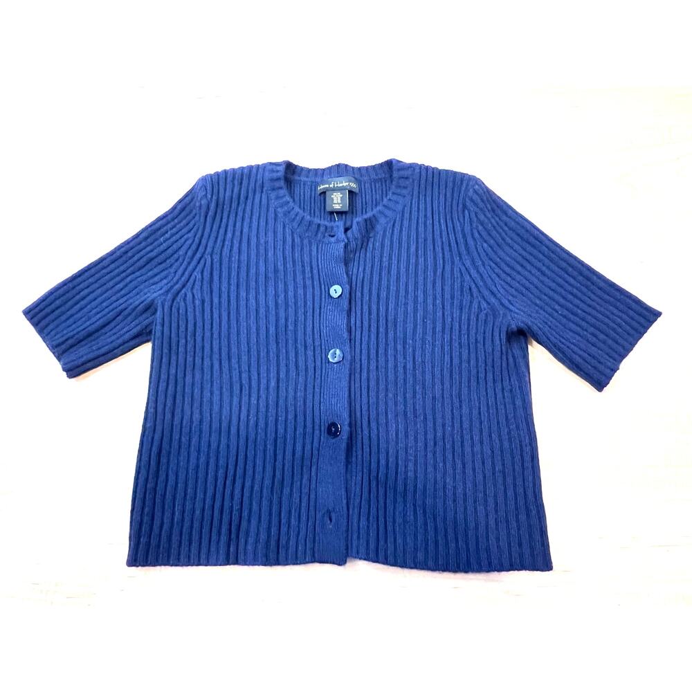 NWOT House Of Harlow Short Sleeve Cardigan‎ Sweater 100% Cashmere Woams Size XS